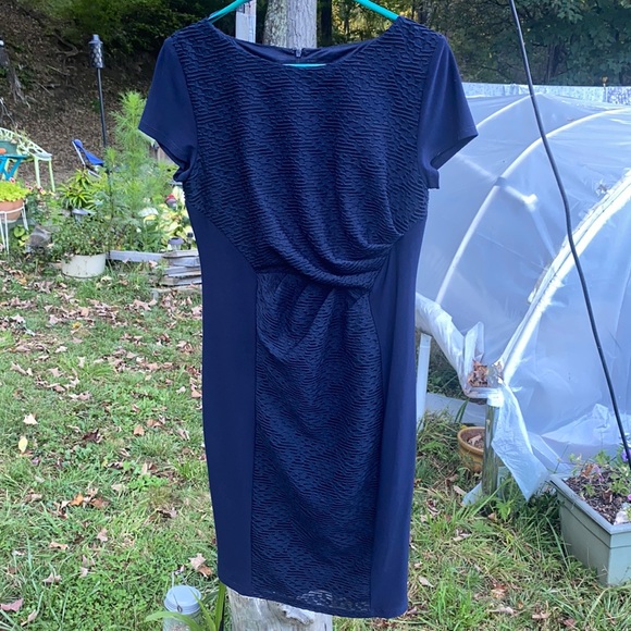 Phase Eight Navy Blue Paneled Dress - Picture 1 of 9